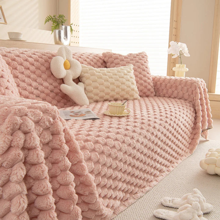 Plysset Kanin Faux Sofa Dække