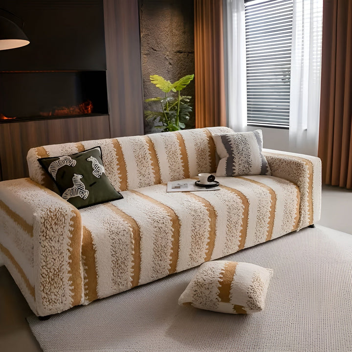 Plush sofaovertræk (2 dele) – Blødt, varmt og dekorativt | Beskytter din sofa stilfuldt |