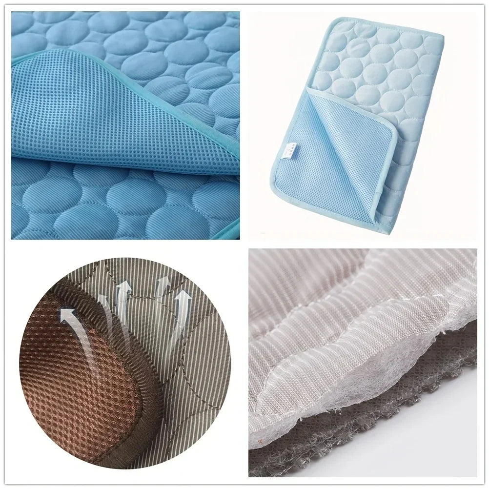 Ekstra Stor Hundekølemåtte | Sommer Pet Bed til Små &amp; Store Hunde | Holdbar Tæppe til Katte &amp; Sofa Beskyttelse - Is Pad Tæppe |