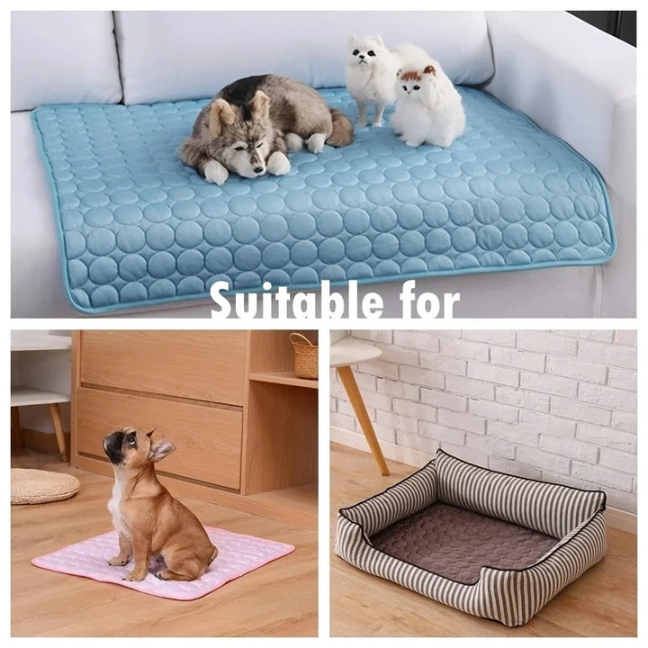 Ekstra Stor Hundekølemåtte | Sommer Pet Bed til Små &amp; Store Hunde | Holdbar Tæppe til Katte &amp; Sofa Beskyttelse - Is Pad Tæppe |
