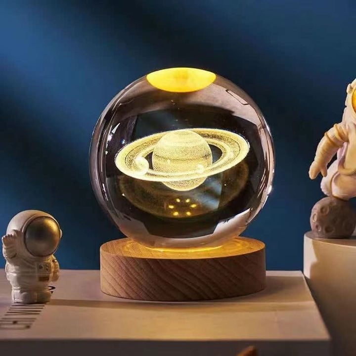 Elegant 3D LED Nattelys med Funklende Stjerneeffekt