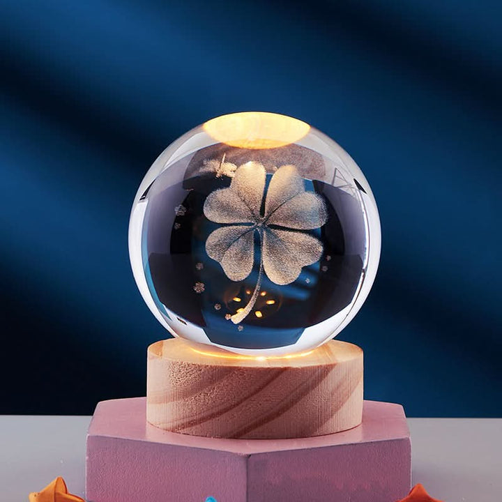 Elegant 3D LED Nattelys med Funklende Stjerneeffekt