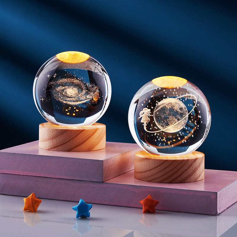 Elegant 3D LED Nattelys med Funklende Stjerneeffekt