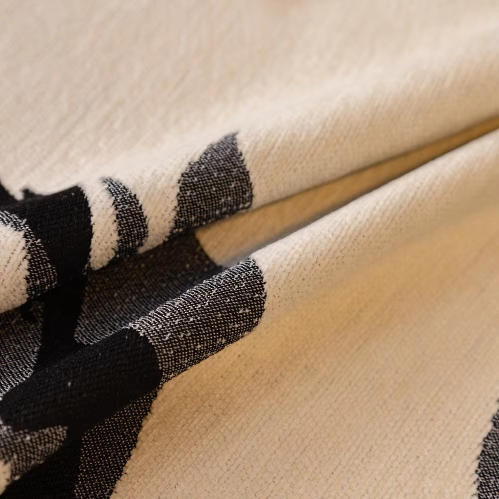 Abstrakt Penselstræk Chenille Sofaovertræk