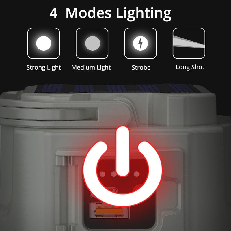 Solcelle LED Udendørs USB genopladelig Explorer Campinglampe
