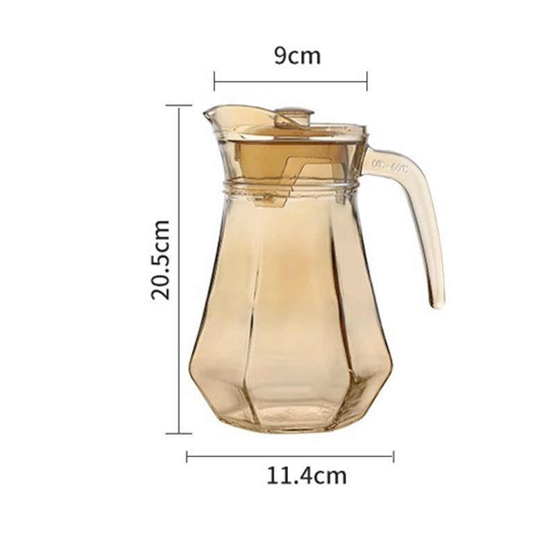 Amber hexagonale glas kopper