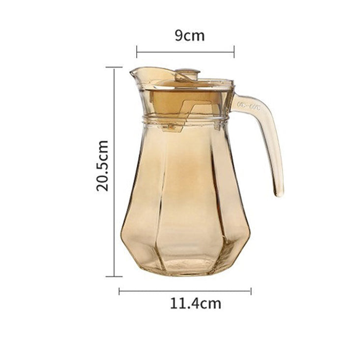 Amber hexagonale glas kopper