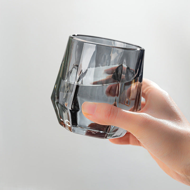 Amber hexagonale glas kopper