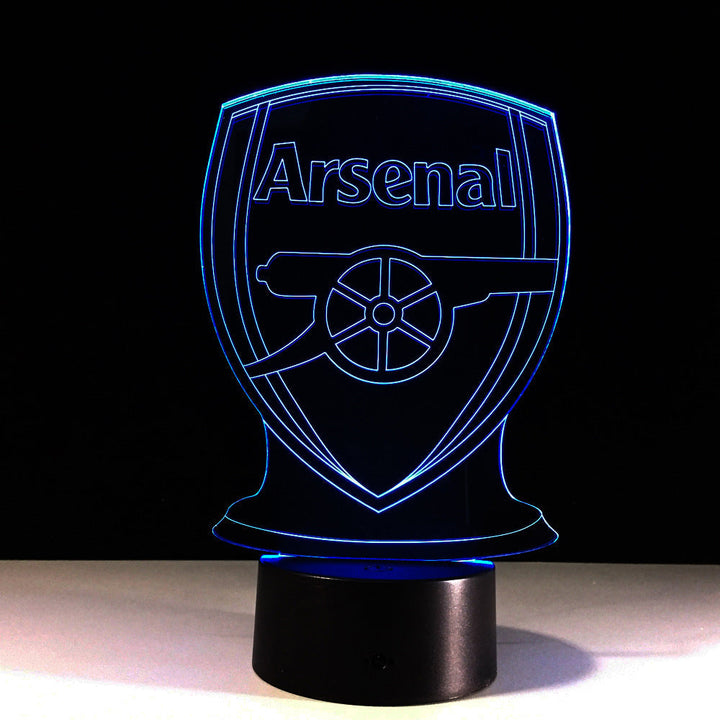 Fodbold Arsenal 3D Optisk Illusionslampe