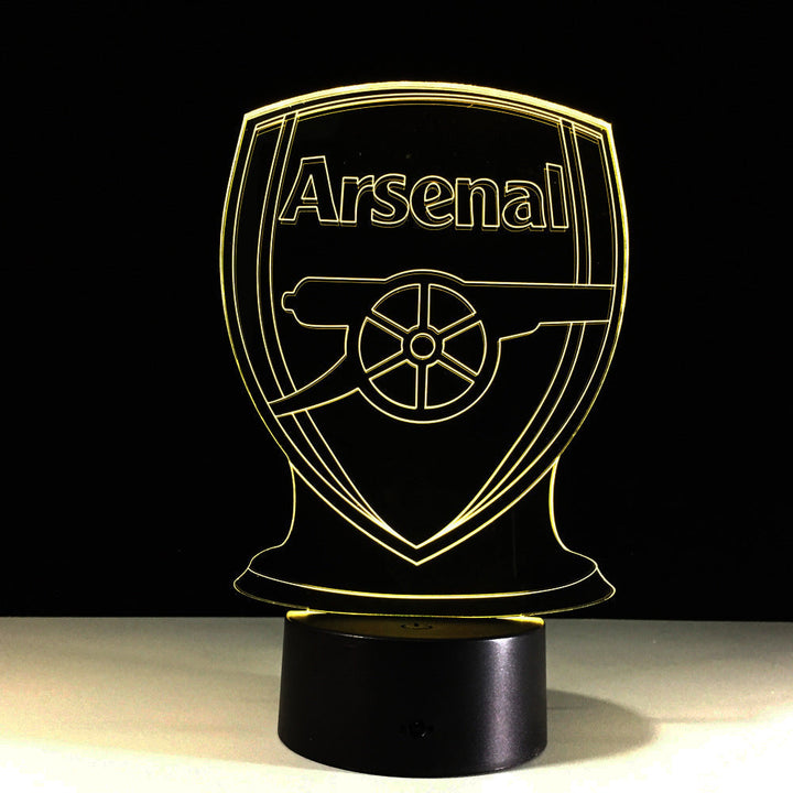 Fodbold Arsenal 3D Optisk Illusionslampe