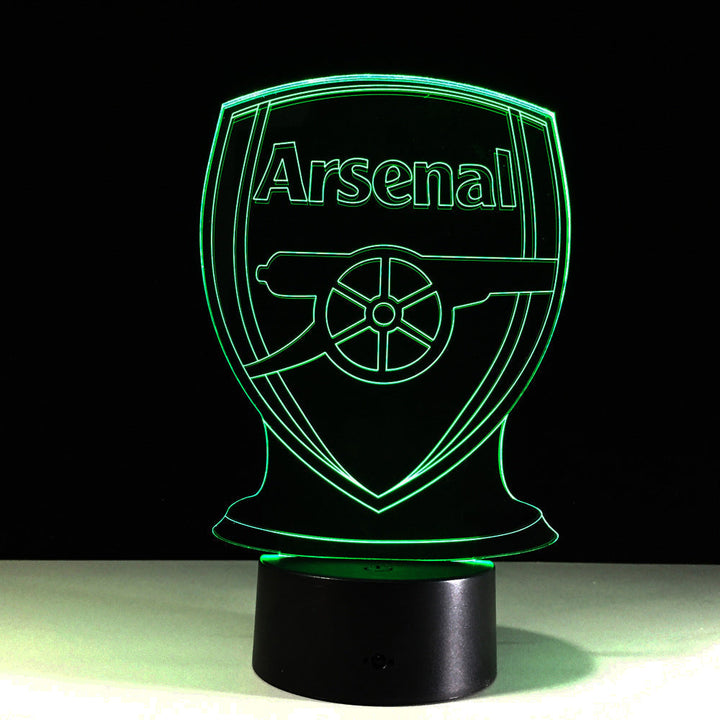 Fodbold Arsenal 3D Optisk Illusionslampe