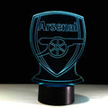 Fodbold Arsenal 3D Optisk Illusionslampe