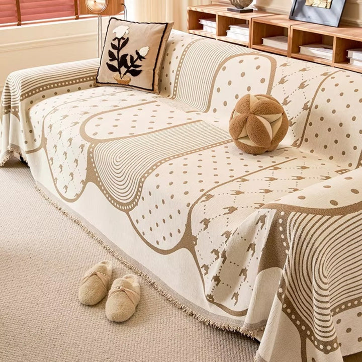 Asymmetrisk Blob Chenille Sofaovertræk