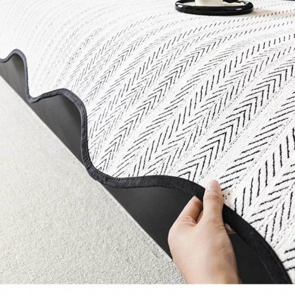 Aurivelle Herringbone Sofa Betræk med Scalloped Kant