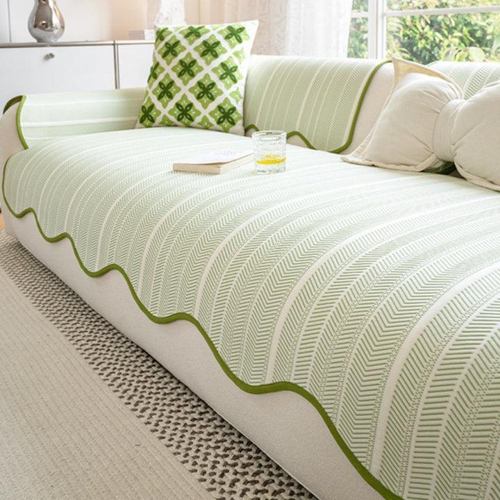 Aurivelle Herringbone Sofa Betræk med Scalloped Kant