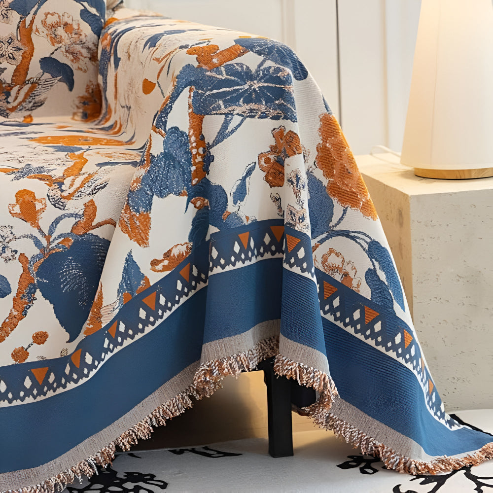 Efterårs Vinstokke Jacquard Sofapude