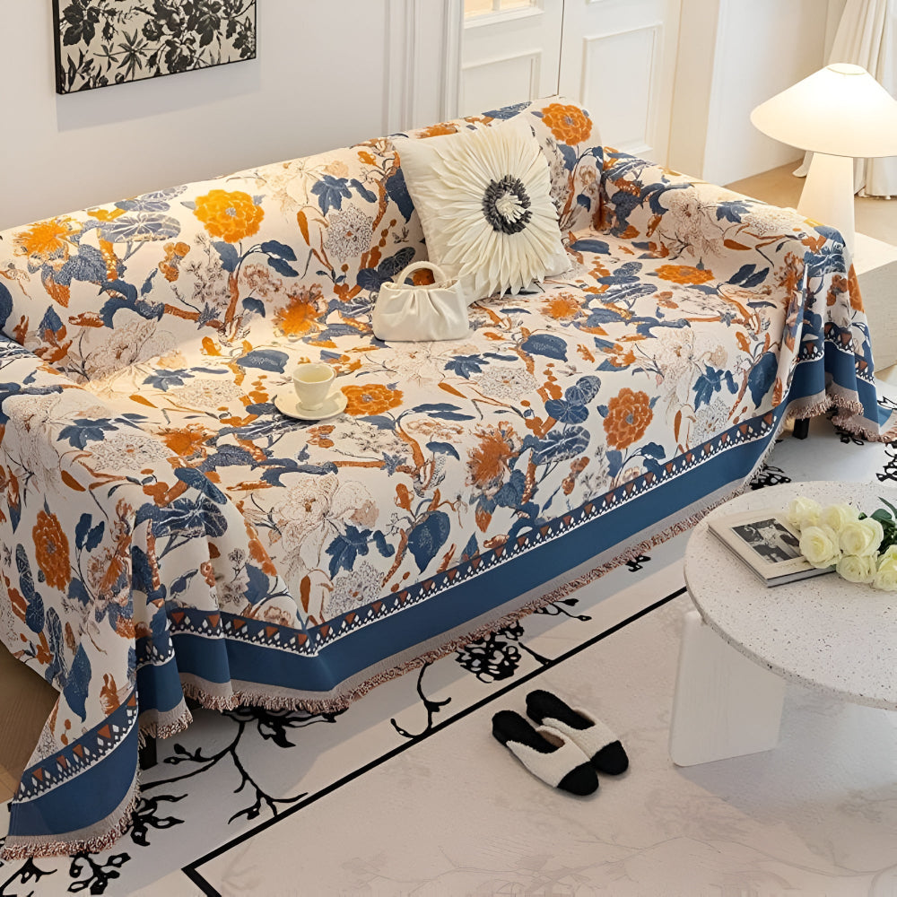 Efterårs Vinstokke Jacquard Sofapude