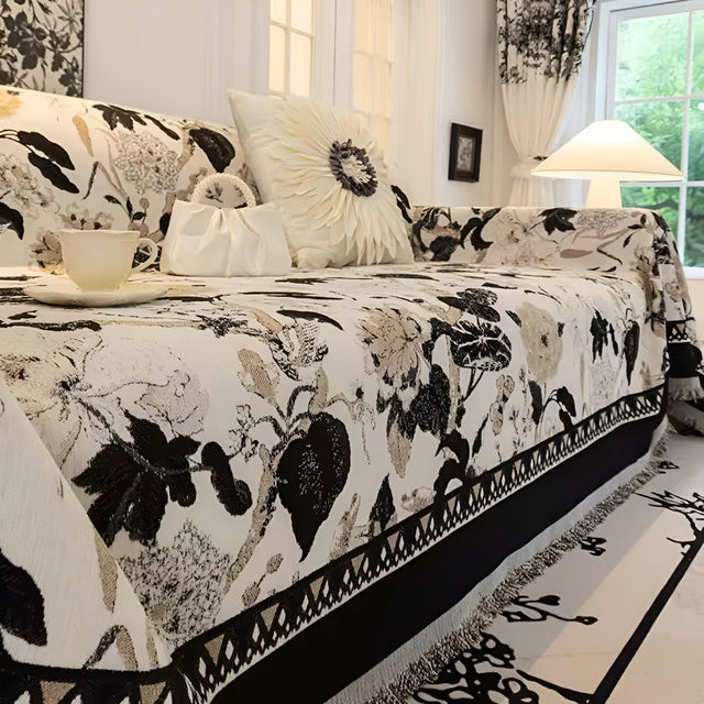 Efterårs Vinstokke Jacquard Sofapude