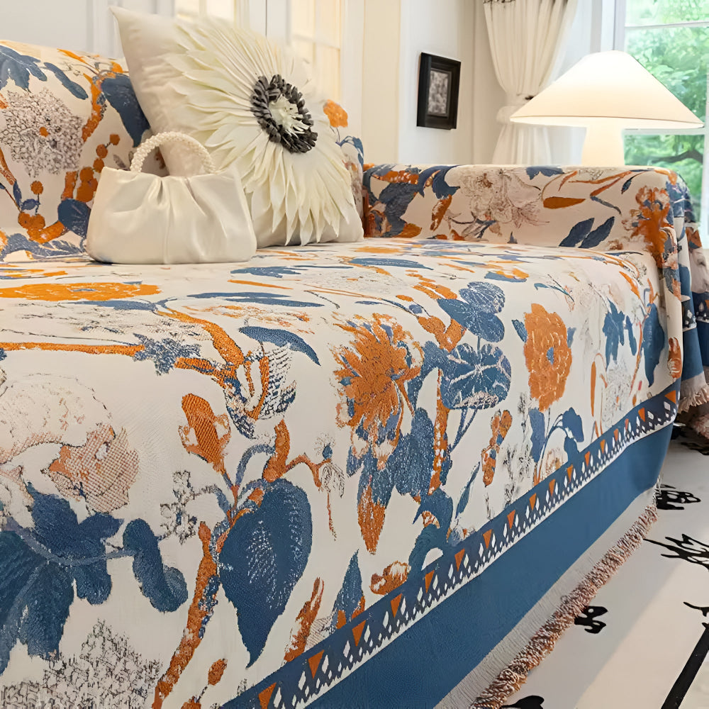 Efterårs Vinstokke Jacquard Sofapude