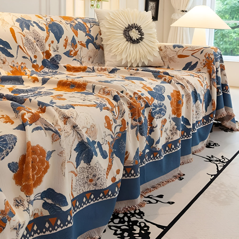Efterårs Vinstokke Jacquard Sofapude
