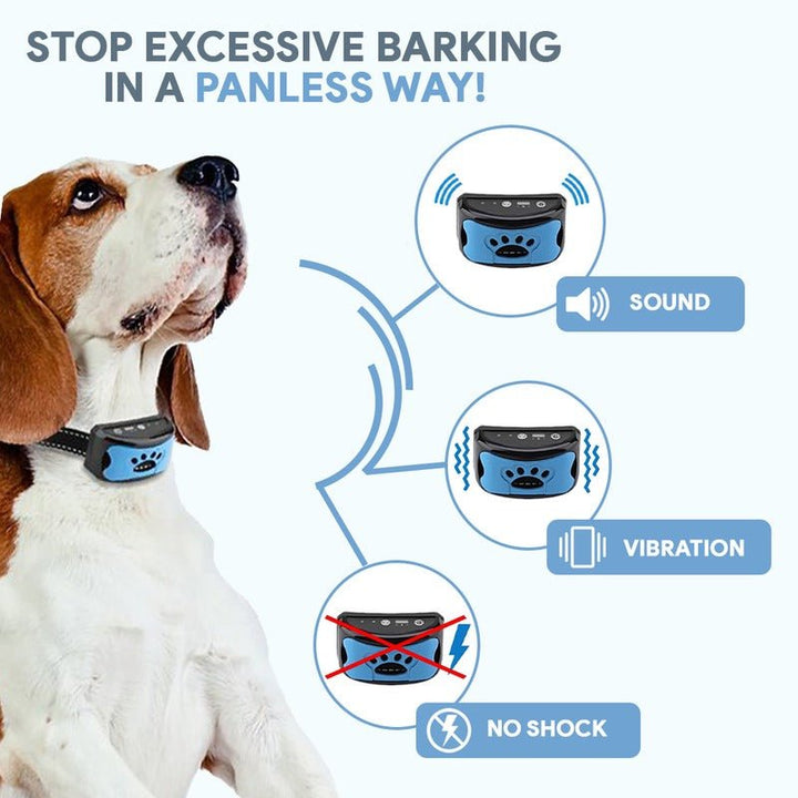 Intelligent Anti-Bark Hundehalsbånd med Sonic Wave Teknologi og Justerbar Pasform
