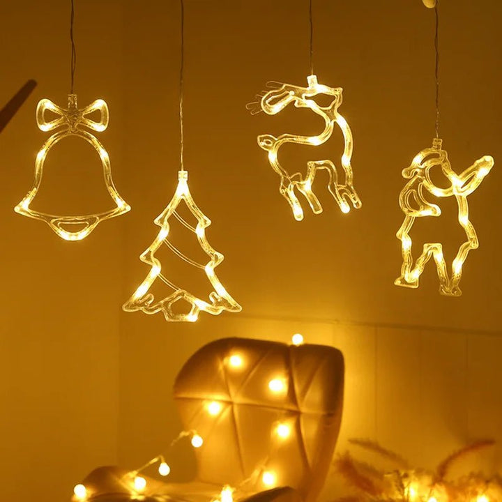 LED julekæder med sugekopper til glas og spejle