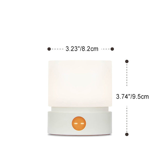Moderne nordisk timer genopladelig ABS HIPS silikone cylinder LED bordlampe natlys til natbord