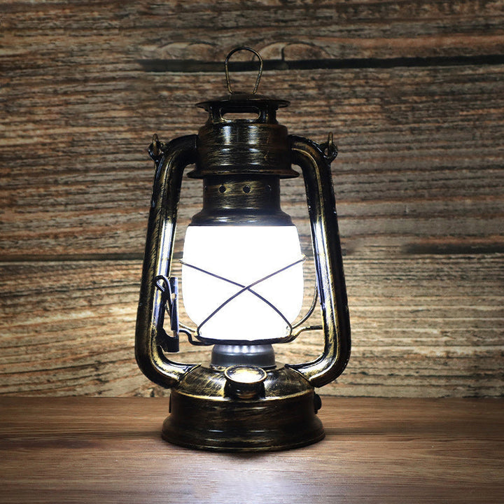 Traditionel Vintage Rund Hestelampe Jern Akryl LED Bordlampe til Stuen