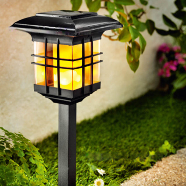 Moderne Minimalistisk Kolonne Plast LED Solstående Gulvlampe Til Have |