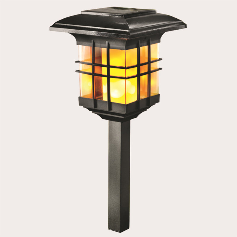 Moderne Minimalistisk Kolonne Plast LED Solstående Gulvlampe Til Have |
