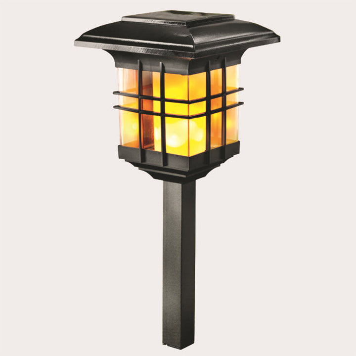 Moderne Minimalistisk Kolonne Plast LED Solstående Gulvlampe Til Have |