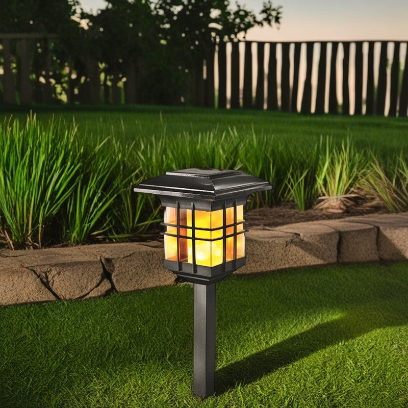 Moderne Minimalistisk Kolonne Plast LED Solstående Gulvlampe Til Have |