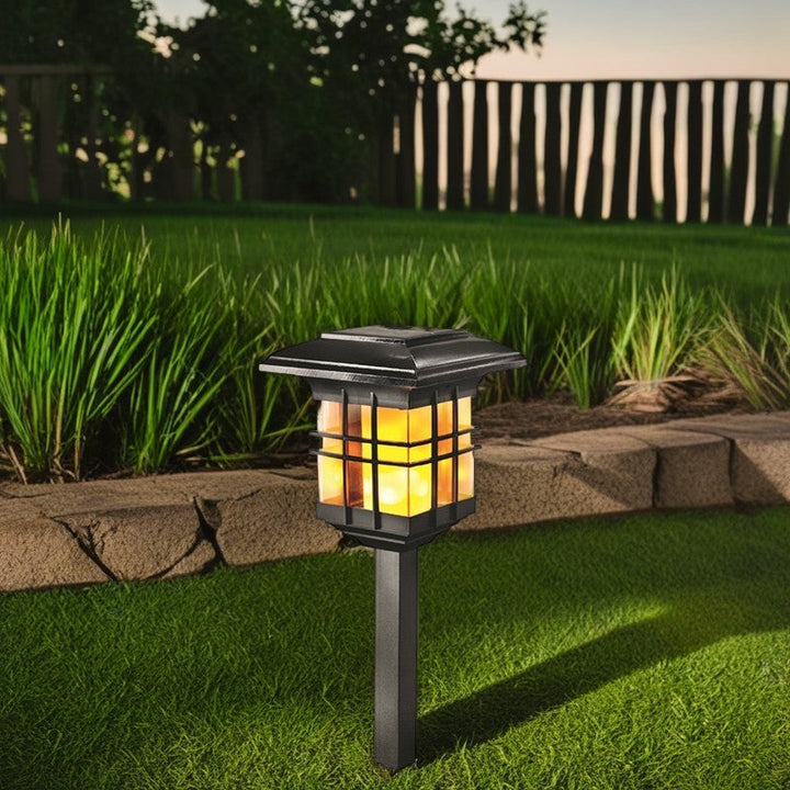 Moderne Minimalistisk Kolonne Plast LED Solstående Gulvlampe Til Have |