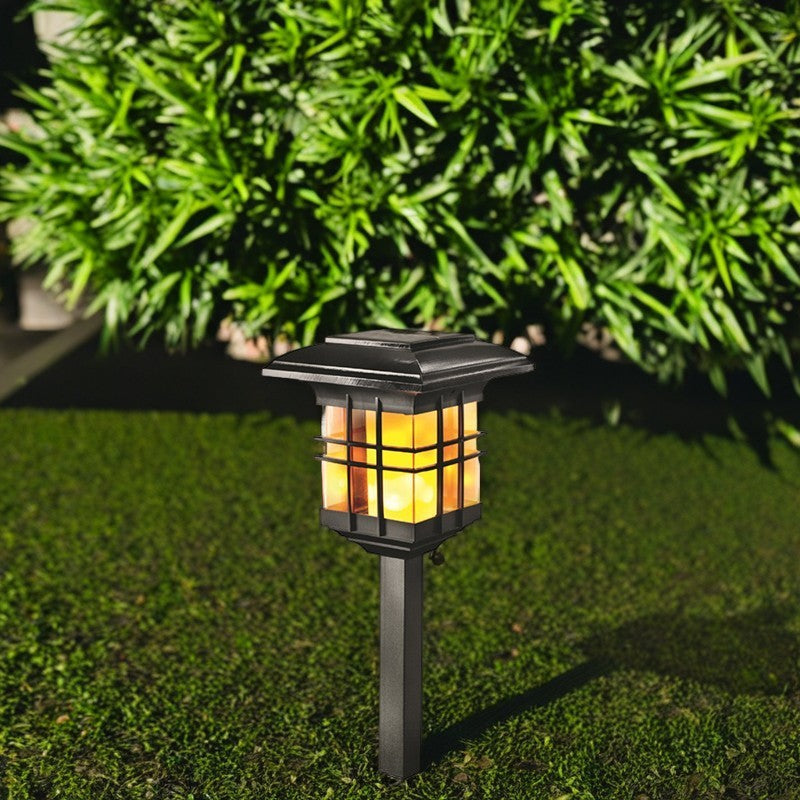 Moderne Minimalistisk Kolonne Plast LED Solstående Gulvlampe Til Have |