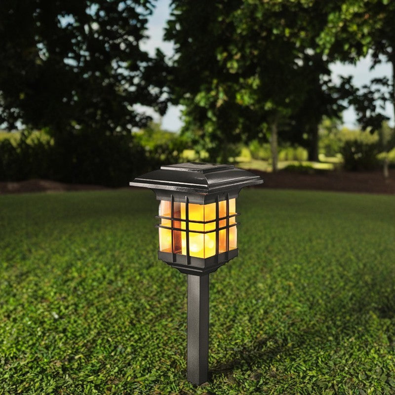 Moderne Minimalistisk Kolonne Plast LED Solstående Gulvlampe Til Have |