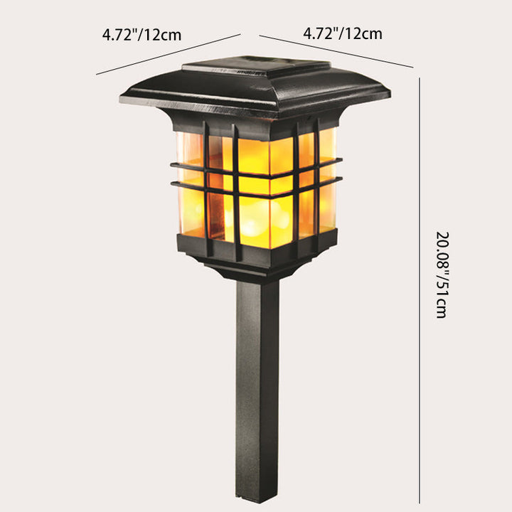 Moderne Minimalistisk Kolonne Plast LED Solstående Gulvlampe Til Have |