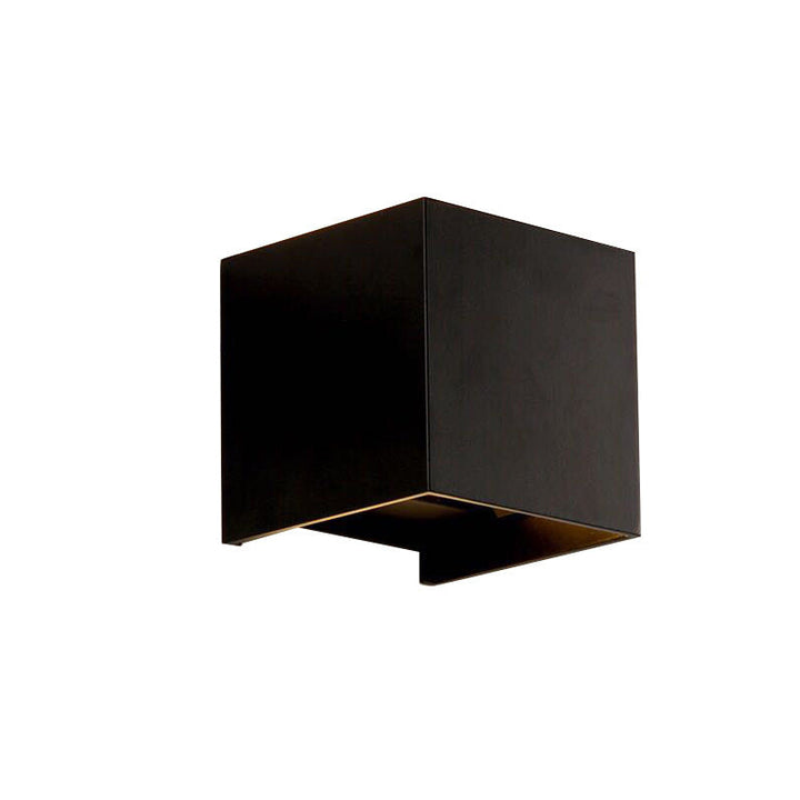 Moderne Minimalistisk Vandtæt Cube Op Ned Aluminium Glas Induktions LED Væglampe Til Soveværelse