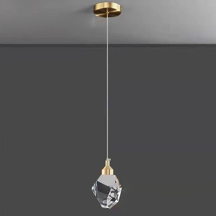 Luksus Diamant Terning Krystal Jern LED Pendel Lys Til Soveværelse