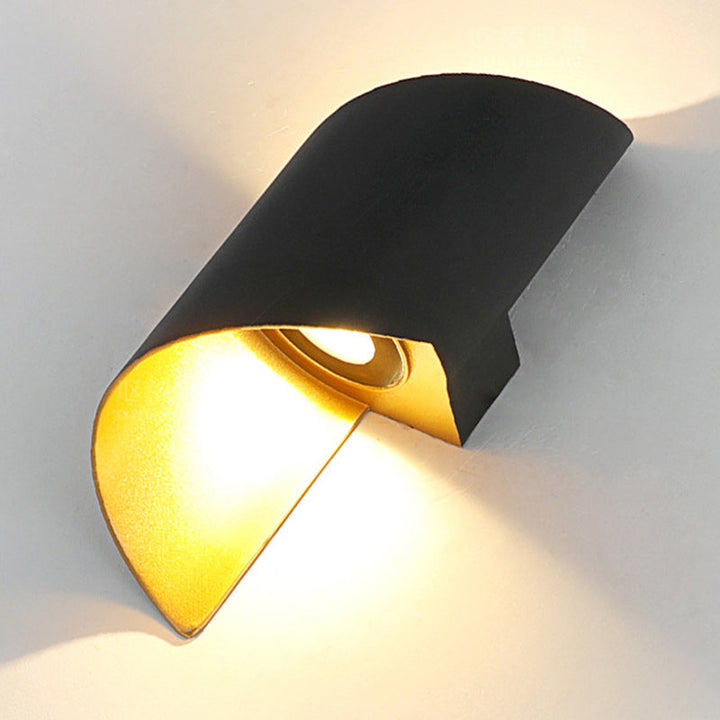 Moderne Minimalistisk Vandtæt Spiral Aluminium Akryl LED Væglampe til Soveværelse