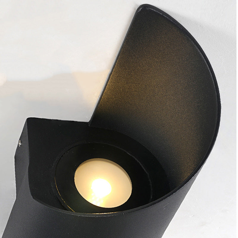 Moderne Minimalistisk Vandtæt Spiral Aluminium Akryl LED Væglampe til Soveværelse