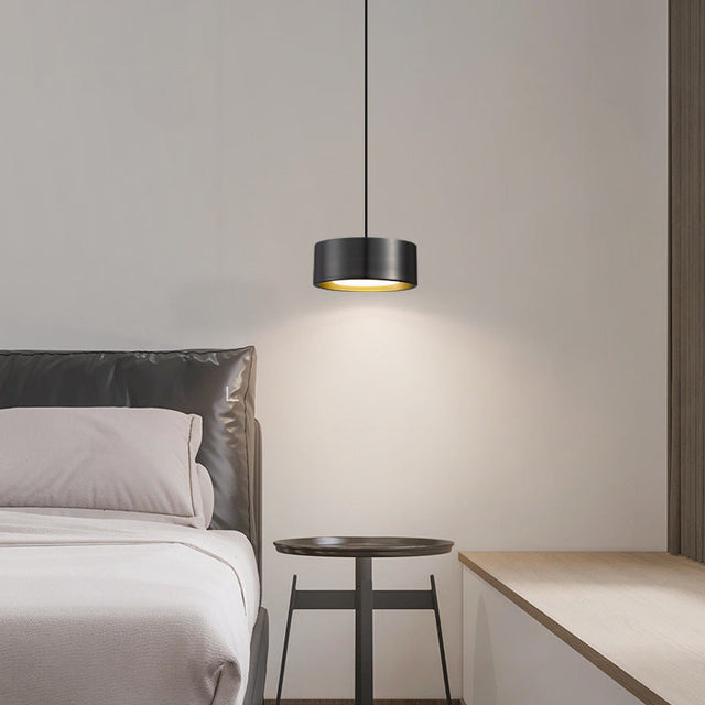 Minimalistisk Rund Cylinder Jern LED Pendel Lys til Soveværelse