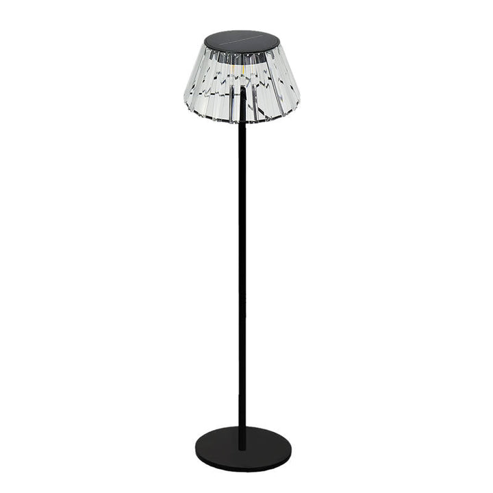 Moderne Industriel Vandtæt Sol USB Jern Glas Udendørs LED Stående Gulvlampe til Have |