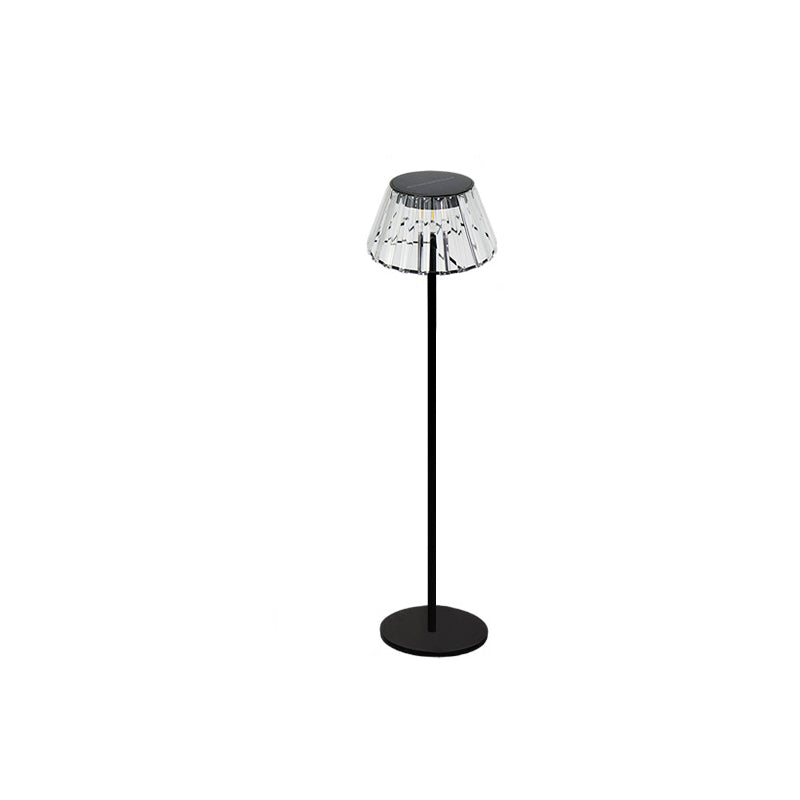 Moderne Industriel Vandtæt Sol USB Jern Glas Udendørs LED Stående Gulvlampe til Have |