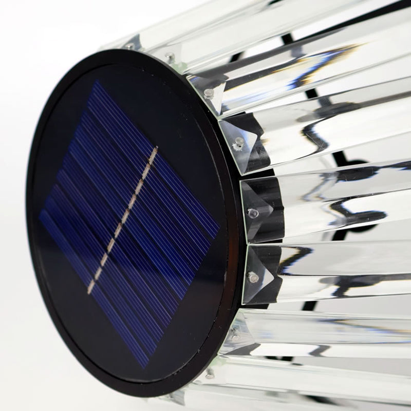 Moderne Industriel Vandtæt Sol USB Jern Glas Udendørs LED Stående Gulvlampe til Have |