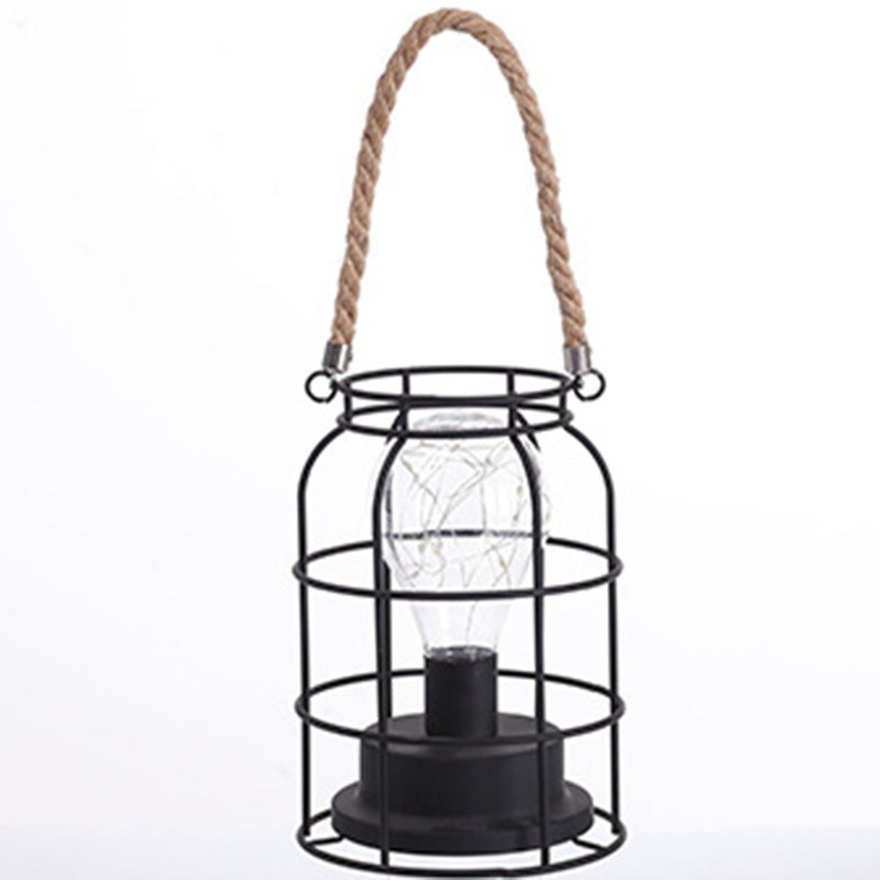 Moderne Minimalistisk Lodret Stribet Firkanthjulet Jern LED Bordlampe Til Stuen
