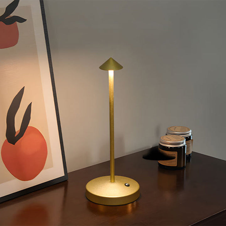 Moderne Enkelhed Triangel Kegle Rund Akryl Cylinder Jern LED Bordlampe til Stuen