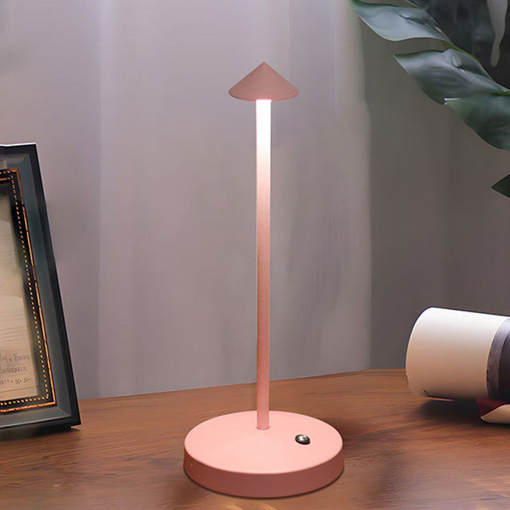 Moderne Enkelhed Triangel Kegle Rund Akryl Cylinder Jern LED Bordlampe til Stuen