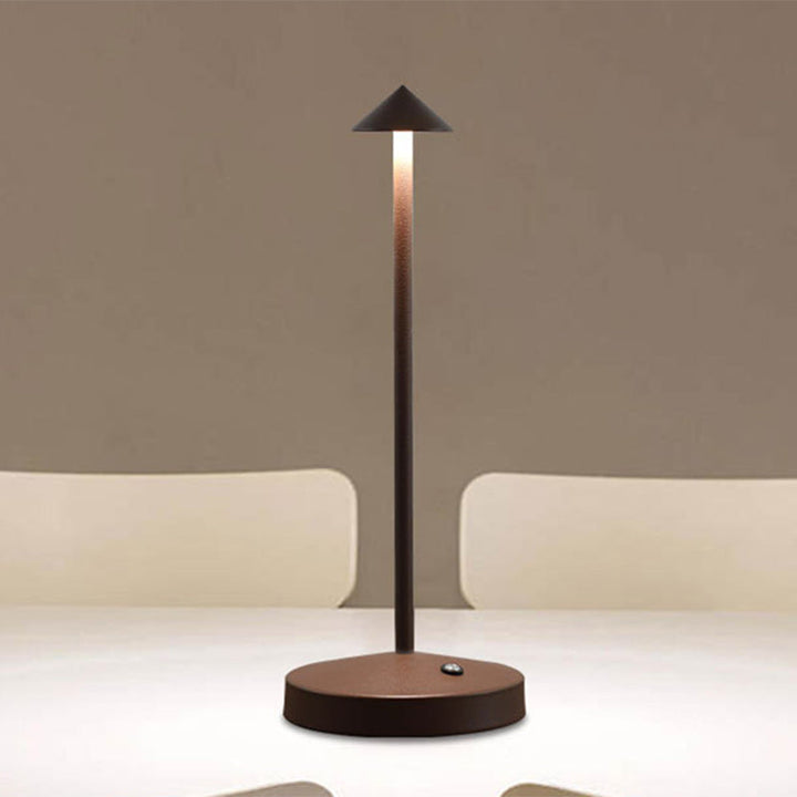 Moderne Enkelhed Triangel Kegle Rund Akryl Cylinder Jern LED Bordlampe til Stuen
