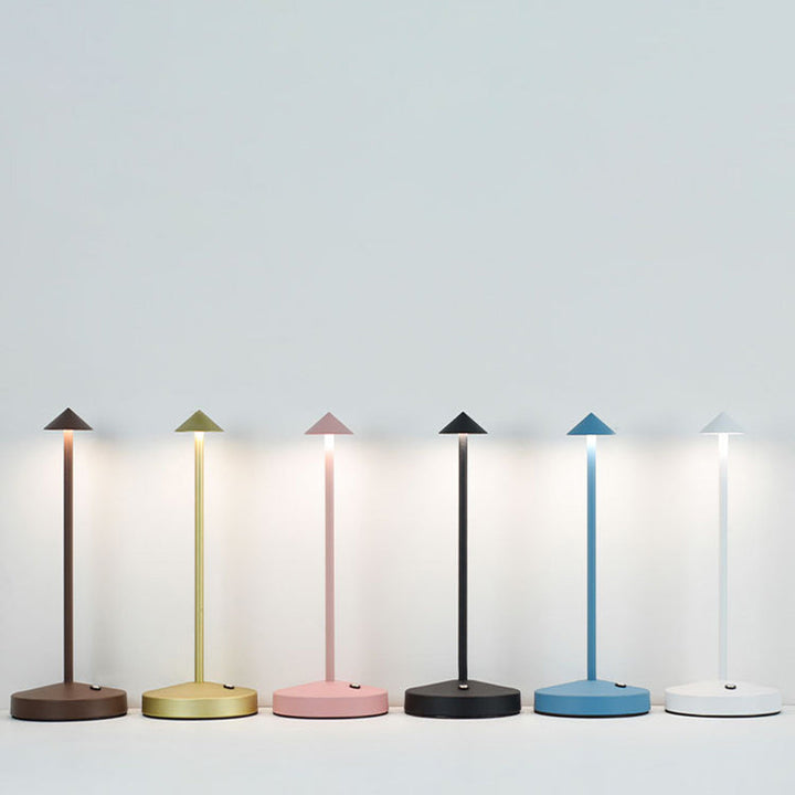 Moderne Enkelhed Triangel Kegle Rund Akryl Cylinder Jern LED Bordlampe til Stuen