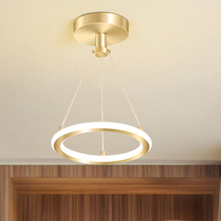 Moderne Nordisk Rund Metal Silica LED Semi-Flush Mount Loftlampe til Korridor